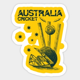 Australia Cricket Bat and Ball Game Memorabilia Sticker